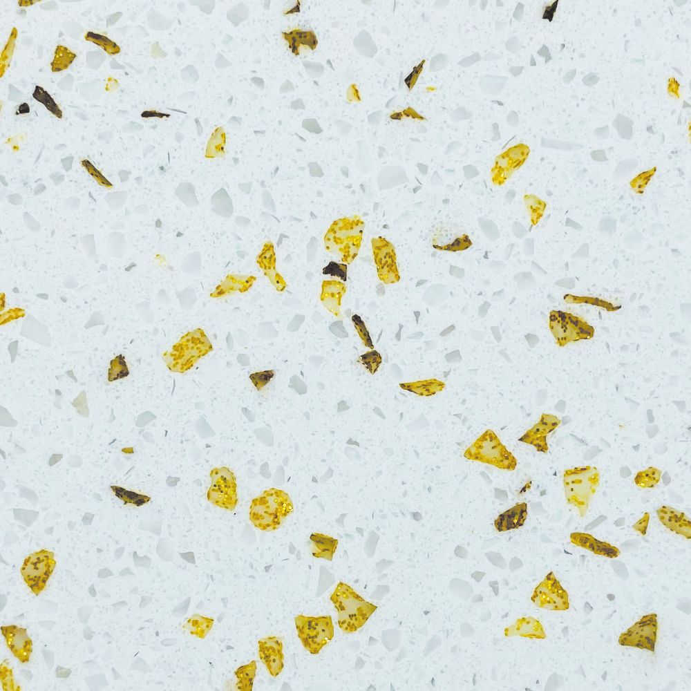 White Glitter Quartz Swatch