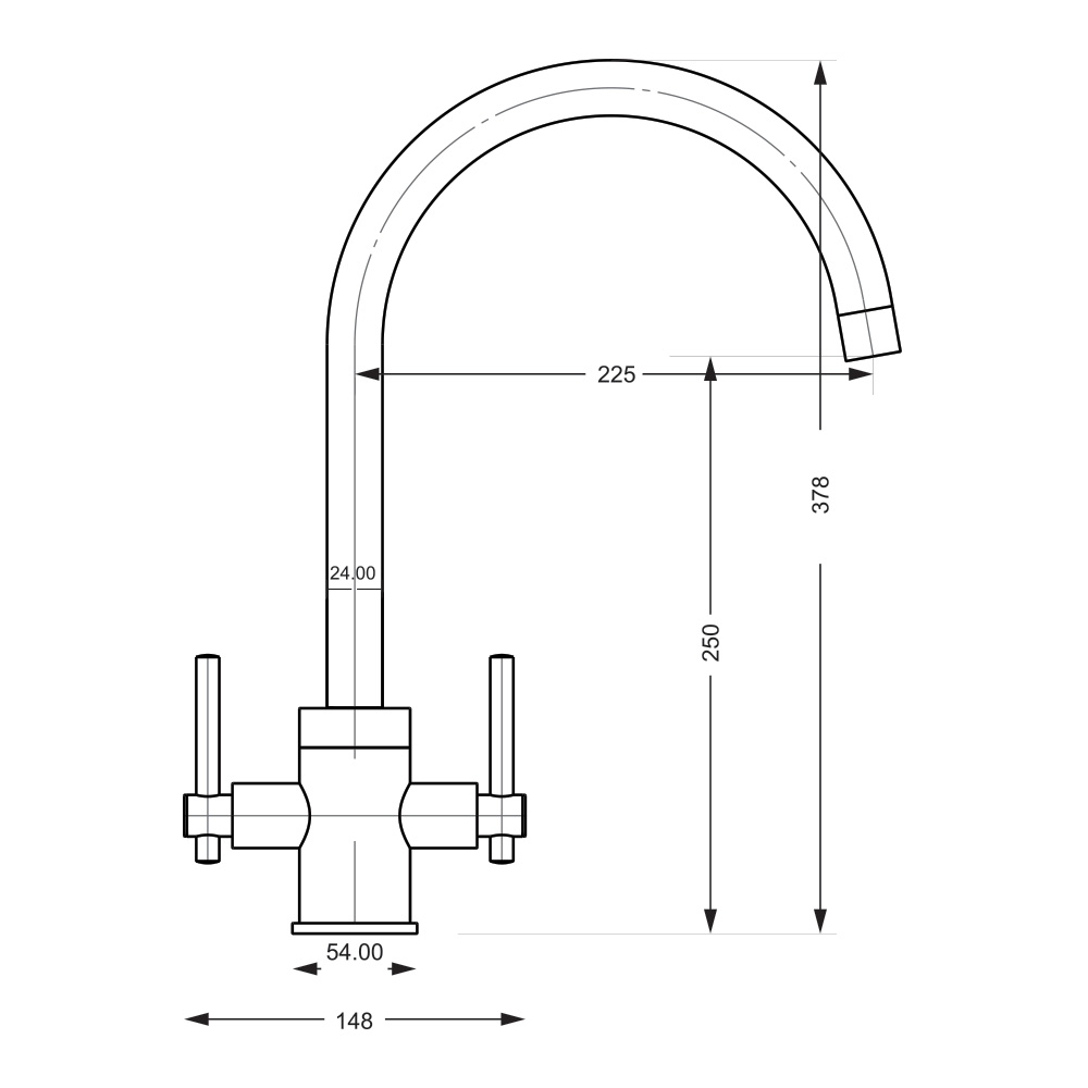 Alona Brushed Steel Tap — Swatch